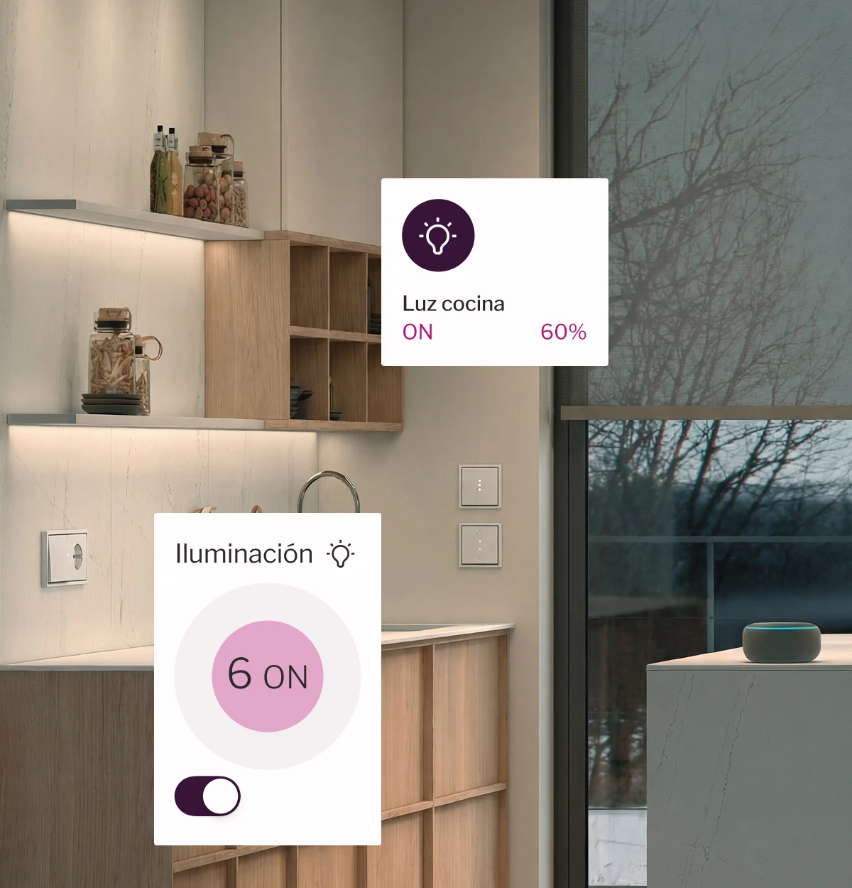 Control de iluminación en Simon 360