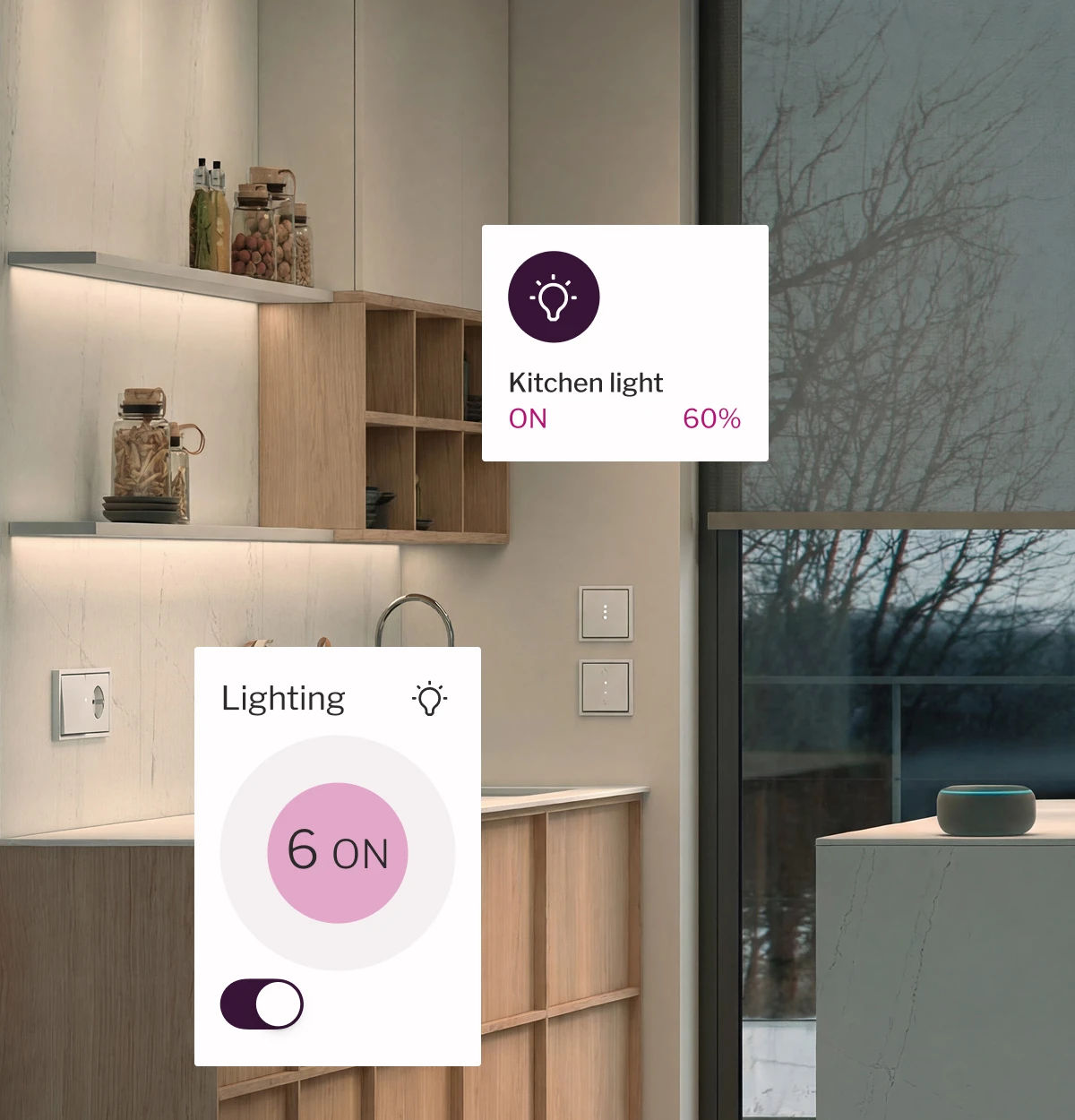 Control de iluminación en Simon 360