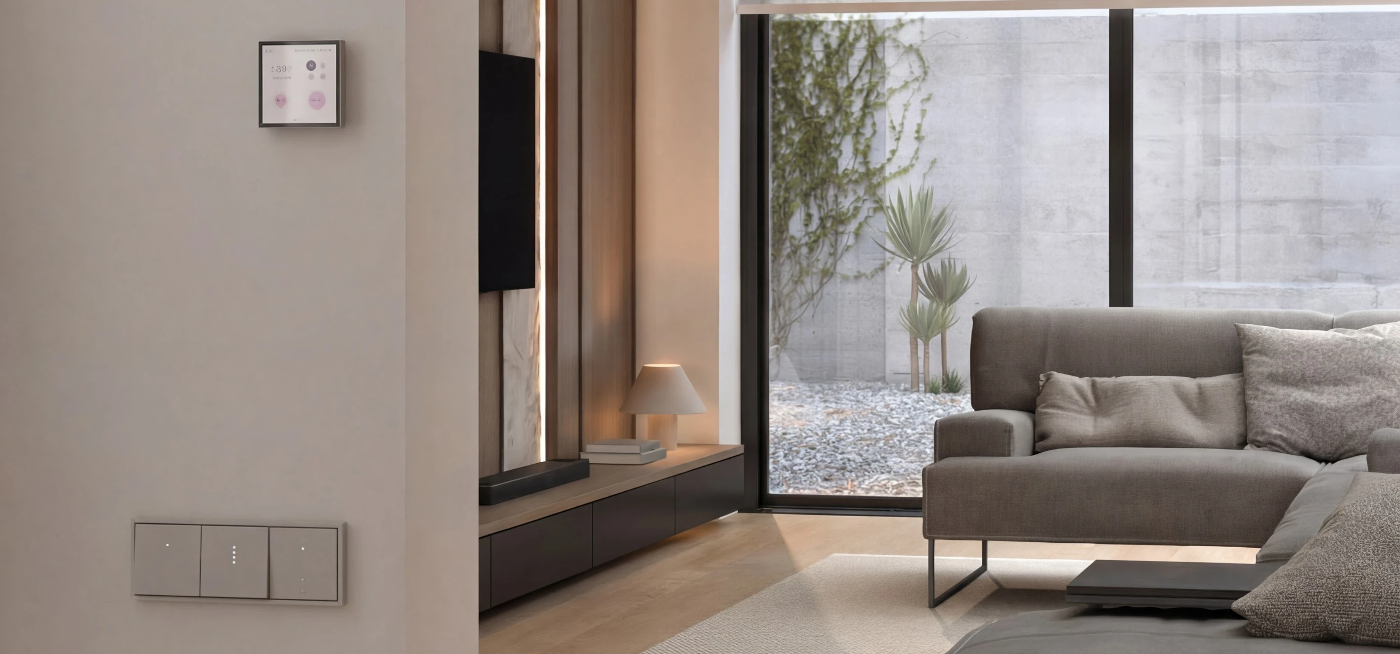 Escena de vivienda con interfaz Simon 360